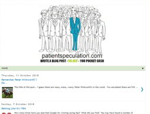 Tablet Screenshot of patientspeculation.com